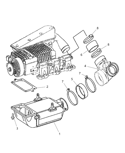 New 2005-2006 Fits Chrysler Crossfire Gasket-Intake Manifold - Part # 5159296AA