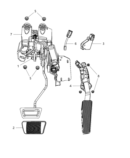 Pedal Brake And Accelerator