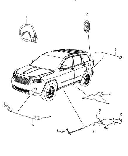 New 2014 Fits Chrysler Grand Cherokee Wiring-Underbody - Part # 68146396AD
