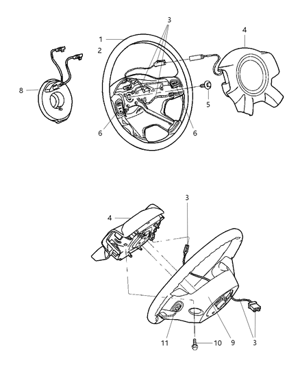 New 2006-2007 Fits Chrysler Liberty Wheel-Steering - Part # 5GG25DX9AK