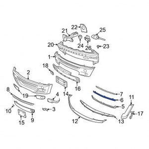 New OEM Genuine Mini, Front Bumper Trim - Part # 51111400063