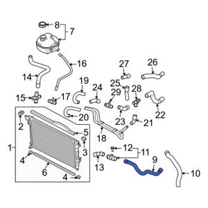 New OEM Genuine Mini, Upper Radiator Coolant Hose - Part # 17127556614