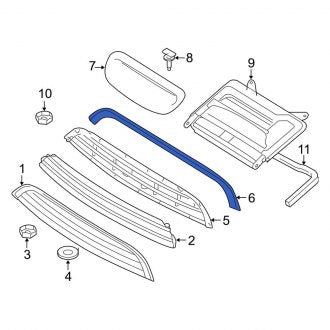 New OEM Genuine Mini, Front Grille Molding - Part # 51137133845