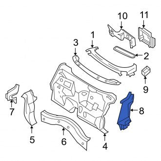 New OEM Genuine Mini, Left Cowl Side Panel - Part # 41137035315