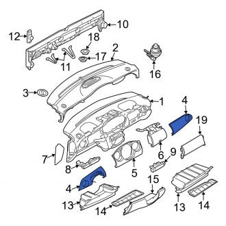 New OEM Genuine Mini, Right Outer Instrument Panel Cover - Part # 51459145711