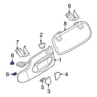 New OEM Genuine Mini, Sun Visor Holder Cap - Part # 51447063722