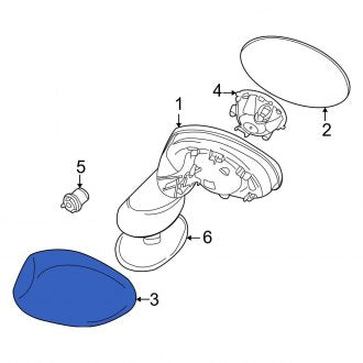 New OEM Genuine Mini, Front Left Door Mirror Cover - Part # 51140303553