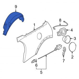 New OEM Genuine Mini, Rear Right Quarter Panel Splash Shield - Part # 51711486199