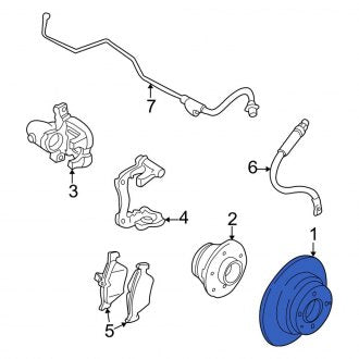 New OEM Genuine Mini, Rear Disc Brake Rotor - Part # 34211503070