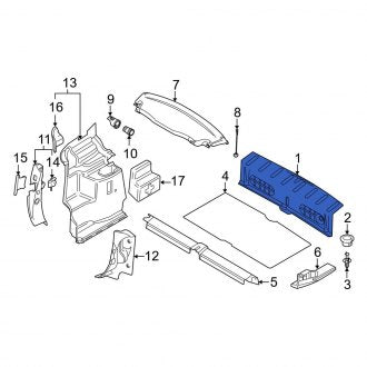 New OEM Genuine Mini, Rear Rear Body Panel Trim Panel - Part # 51477076937