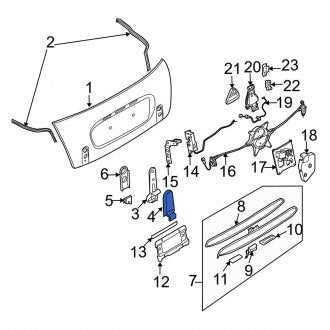 New OEM Genuine Mini, Right Tailgate Hinge Cover - Part # 51240390078