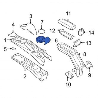 New OEM Genuine Mini, Console Cup Holder Bezel - Part # 51167132797