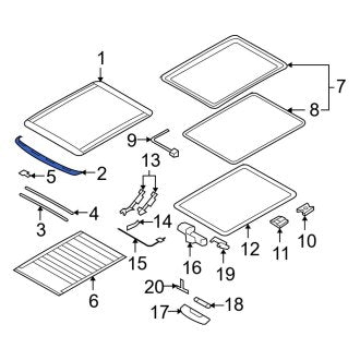 New OEM Genuine Mini, Sunroof Deflector - Part # 54100393542