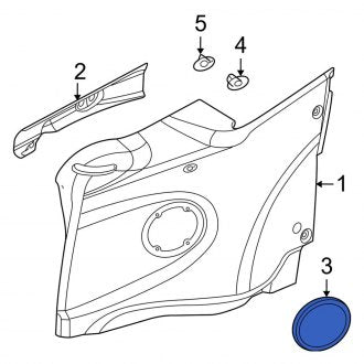 New OEM Genuine Mini, Rear Speaker Cover - Part # 51437132691