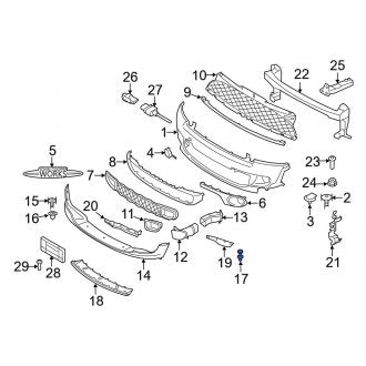 New OEM Genuine Mini, Spoiler Clip - Part # 51627401793