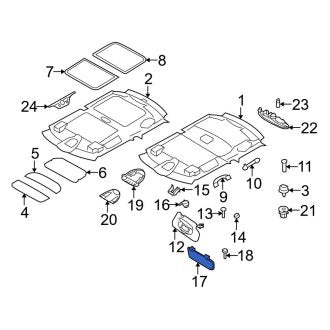 New OEM Genuine Mini, Left Sun Visor - Part # 51162753545