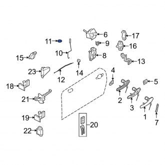 New OEM Genuine Mini, Door Lock Rod Grommet - Part # 51211499776