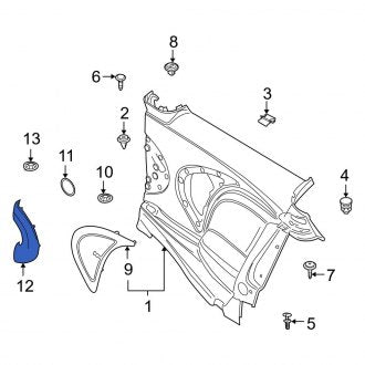 New OEM Genuine Mini, Rear Left Interior Quarter Panel Trim Panel - Part # 51437286463