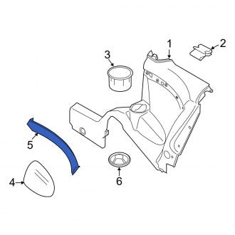 New OEM Genuine Mini, Rear Left Interior Quarter Panel Trim Panel - Part # 51437271105