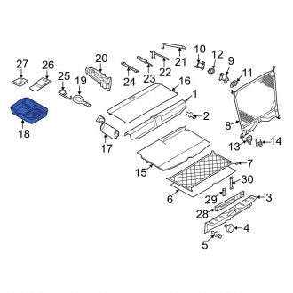 New OEM Genuine Mini, Rear Trunk Floor Storage Box - Part # 71106778555