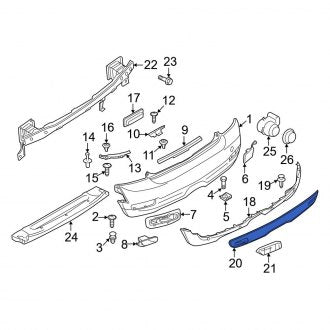 New OEM Genuine Mini, Rear Bumper Cover Spacer Panel - Part # 51122752071