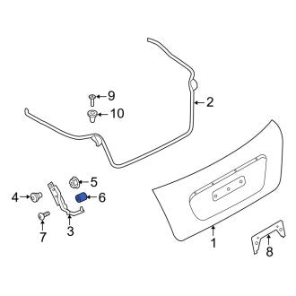 New OEM Genuine Mini, Tailgate Hinge Spacer - Part # 51492757915