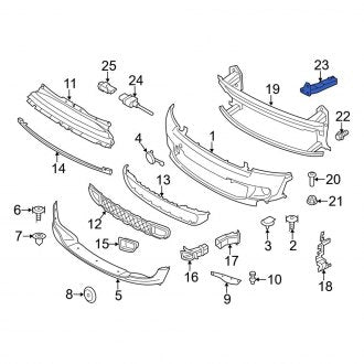 New OEM Genuine Mini, Left Bumper Impact Bar Bracket - Part # 31106794419