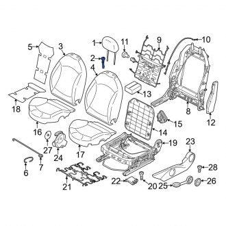 New OEM Genuine Mini, Front Right Headrest Guide - Part # 52102751383