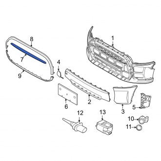 New OEM Genuine Mini, Front Bumper Trim - Part # 51747224070