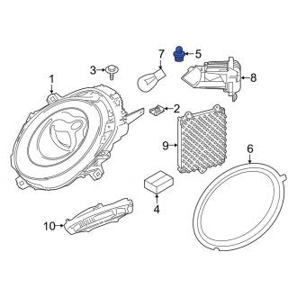 New OEM Genuine Mini, Front Headlight Cover - Part # 63117489213