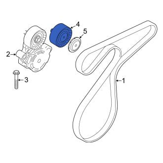 New OEM Genuine Mini, Accessory Drive Belt Idler Pulley - Part # 11287649371