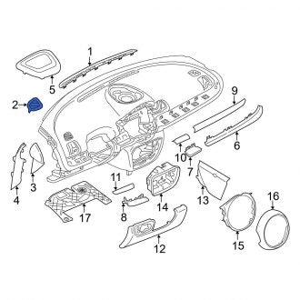 New OEM Genuine Mini, Right Outer Dashboard Air Vent - Part # 64229305680