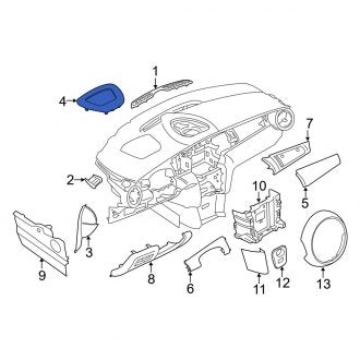 New OEM Genuine Mini, Left Instrument Panel Trim Panel - Part # 51459292479