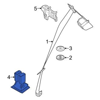 New OEM Genuine Mini, Rear Seat Belt Receptacle - Part # 72117409302