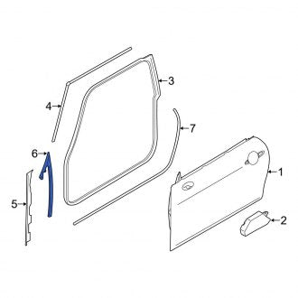 New OEM Genuine Mini, Front Right Door Seal - Part # 51767371476