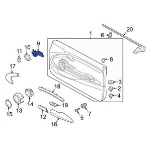 New OEM Genuine Mini, Front Left Inner Interior Door Handle - Part # 51417419655