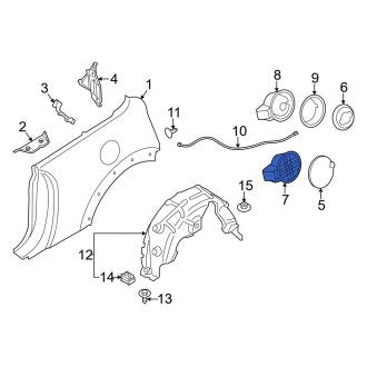 New OEM Genuine Mini, Rear Fuel Filler Housing - Part # 51177356768