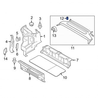 New OEM Genuine Mini, Cargo Cover Insulator - Part # 51467388912