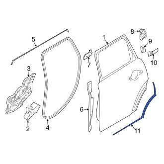 New OEM Genuine Mini, Door Seal - Part # 51767344158