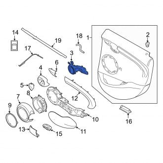 New OEM Genuine Mini, Rear Left Inner Interior Door Handle - Part # 51427391701