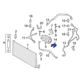 New OEM Genuine Mini, A/C Refrigerant Hose Adapter - Part # 64539802725