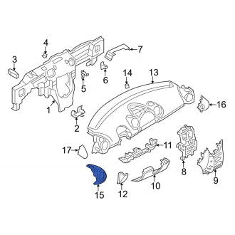 New OEM Genuine Mini, Left Instrument Panel Cover - Part # 51459810005