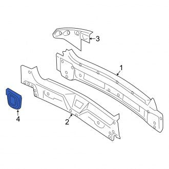 New OEM Genuine Mini, Rear Bumper Impact Bar Bracket - Part # 41009805633