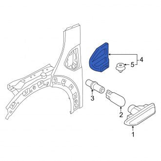 New OEM Genuine Mini, Front Left Fender Molding - Part # 51137414095