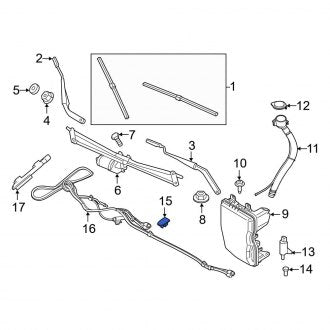 New OEM Genuine Mini, Front Windshield Washer Nozzle - Part # 61667411719