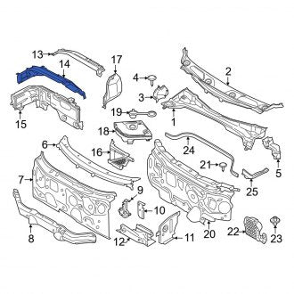 New OEM Genuine Mini, Rear Right Upper Fender Rail Reinforcement - Part # 51717290714