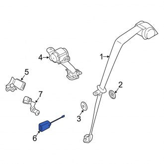 New OEM Genuine Mini, Rear Right Seat Belt Receptacle - Part # 72117378262