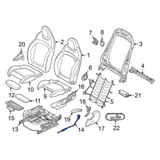 New OEM Genuine Mini, Front Right Seat Flex Cable - Part # 52107409764