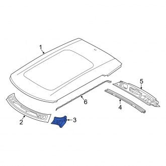 New OEM Genuine Mini, Left Roof Panel Reinforcement - Part # 41007449371