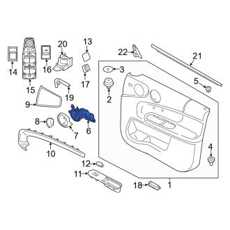 New OEM Genuine Mini, Front Left Inner Interior Door Handle - Part # 51417362993